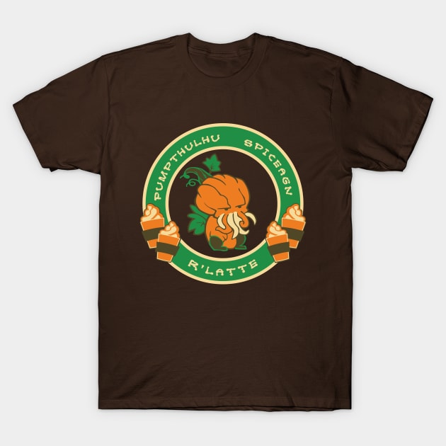 Pumpthulhu with Lattes T-Shirt by StudioBliz